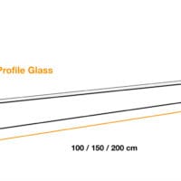 Profil de dus din inox cu suport de sticla negru - imagine 5