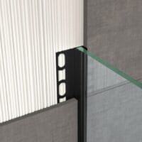 Profil pentru sticla de dus din inox negru