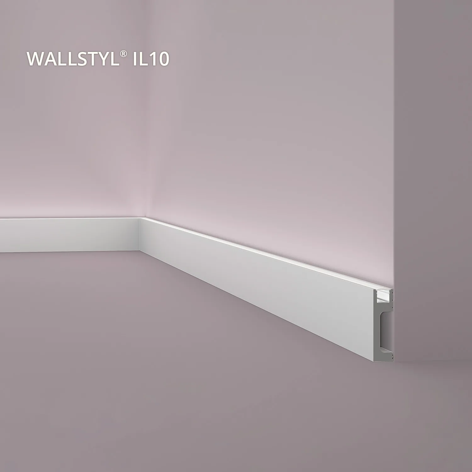 Plintǎ polimer dur IL10 WALLSTYL cu iluminare LED