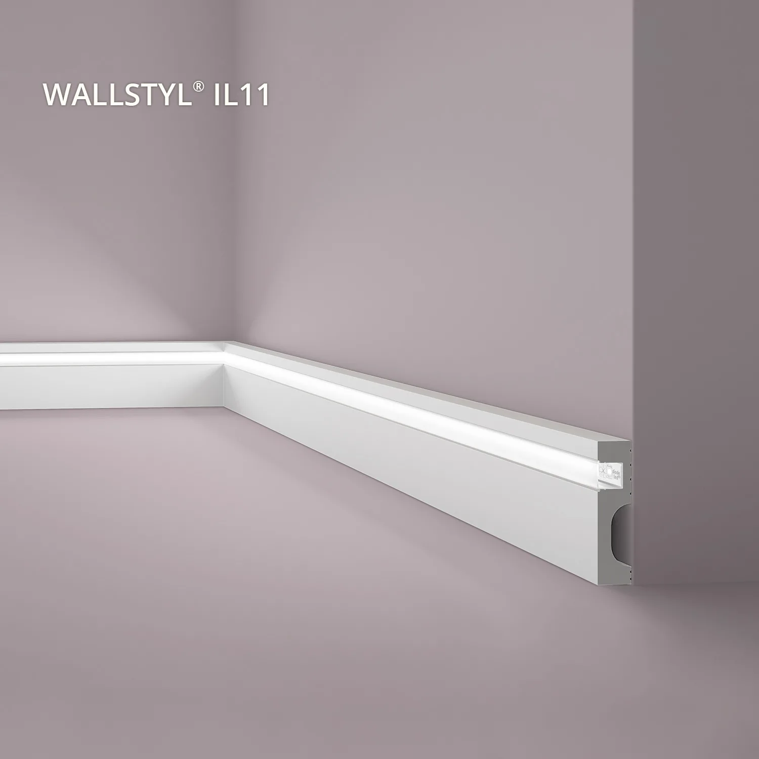 Plintǎ polimer dur IL11 WALLSTYL cu iluminare LED